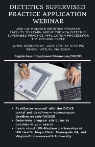 Dietetics Supervised Practice Webinar