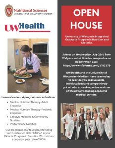 Open House – Integrated Graduate Program in Nutrition and Dietetics